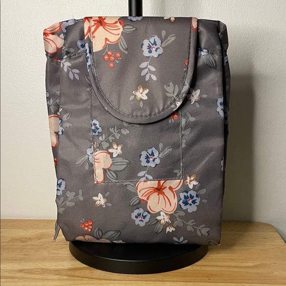 Floral Gray Satchel - Picture 1 of 3